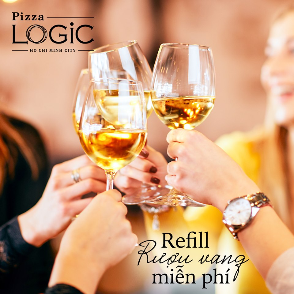 6月7日まで限定!! 【Pizza LOGiC】赤&白ワイン90分飲み放題19.8万ドン!